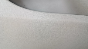 Door trim card front left Ford Fusion mk5 13-16 beige with beige insert cloth, armrest leather, molding gray structure, scratches, whitened plastic, butt