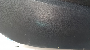 Door trim card front left Ford Mustang mk6 15- black, insert black cloth, armrest leather black, scratches, dent, plastic turned white, broken fastening