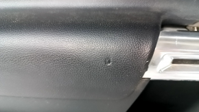 Door trim card front left Ford Mustang mk6 15- black, insert black cloth, armrest leather black, scratches, dent, plastic turned white, broken fastening