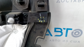 Door trim card front left Ford Mustang mk6 15- black, insert black cloth, armrest leather black, scratches, dent, plastic turned white, broken fastening