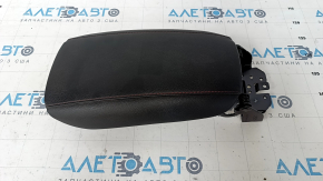 Armrest Ford Fusion mk5 13-16 leather black with red stitching, butt