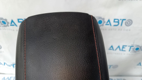 Armrest Ford Fusion mk5 13-16 leather black with red stitching, butt