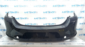Rear bumper bare Mazda 3 19-4d, black, dented, scratches