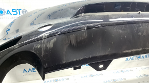 Rear bumper bare Mazda 3 19-4d, black, dented, scratches