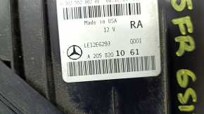 Front right headlight complete Mercedes C-class W205 15-18 halogen, with seal, sand, for polishing, torn seal