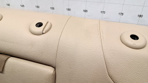 Rear row of seats 2nd row BMW 3 F30 12-18 beige leather, solid back, without headrests, dented, dry cleanable
