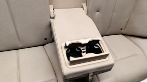 Rear row of seats 2nd row BMW 3 F30 12-18 beige leather, solid back, without headrests, dented, dry cleanable