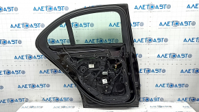 Door assembly rear left Mercedes C-class W205 15-21 aluminum, black 040, torn seal