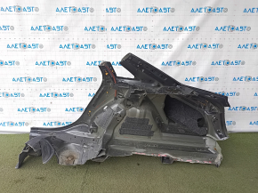 Quarter wing rear right Audi A4 B9 17- sawn off, graphite, dented, bumps, paint chips