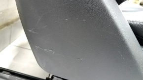 Passenger seat Mercedes C-class W205 15-21 with airbag, electric, heated, black leather, scratches on the pad, defect of the back pocket