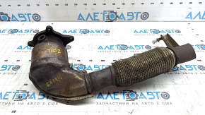 Intake pipe with catalytic converter VW Tiguan 09-17 torn mesh, sawed off
