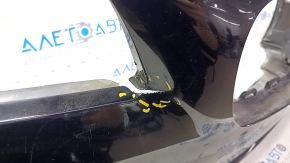 Bare front bumper BMW 5 F10 14-16 for parking sensors without cameras, black, dented, tears, scratches, broken fasteners, peeling paint