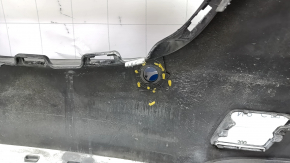 Bare front bumper BMW 5 F10 14-16 for parking sensors without cameras, black, dented, tears, scratches, broken fasteners, peeling paint