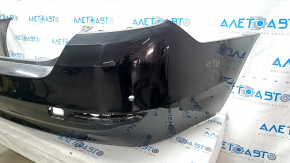 Bare rear bumper BMW 5 F10 14-16 for parking sensors, Base, black, broken fasteners