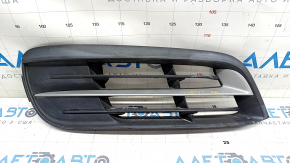 Lower grille front bumper right BMW 5 F10 14-16 open without fog lights, Base, scratches