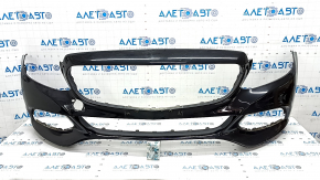 Bare front bumper Mercedes C-class W205 300/350e/350h/400 15-18 without parking sensors, black, broken mount, scratches, non-factory holes