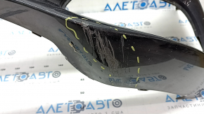 Bare front bumper Mercedes C-class W205 300/350e/350h/400 15-18 without parking sensors, black, broken mount, scratches, non-factory holes