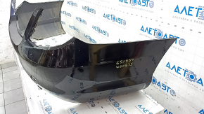 Bare rear bumper Mercedes C-class W205 300 15-18 without parking sensors, black, scratches, broken fasteners