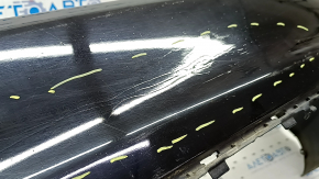 Bare rear bumper Mercedes C-class W205 300 15-18 without parking sensors, black, scratches, broken fasteners