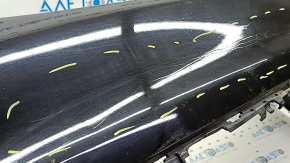 Bare rear bumper Mercedes C-class W205 300 15-18 without parking sensors, black, scratches, broken fasteners