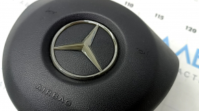Airbag in the steering wheel driver Mercedes C-class W205 15-21 black, worn chrome
