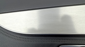 Door trim card front left Mercedes C-class W205 15-21 leather black, gray insert, bumps, scratches