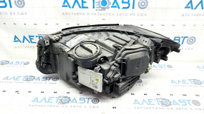Front right headlight complete BMW 5 F10 14-16 xenon, broken glass, cracks in housing, for spare parts