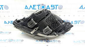 Front right headlight complete BMW 5 F10 14-16 xenon, broken glass, cracks in housing, for spare parts