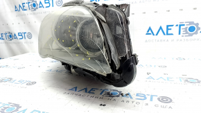 Front right headlight complete BMW 5 F10 14-16 xenon, broken glass, cracks in housing, for spare parts