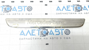 Door sill trim front left outer Mercedes C-class W205 15-21 chrome without backlight, scratches, dents