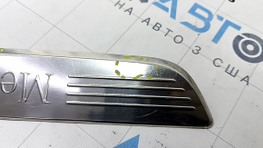 Door sill trim front left outer Mercedes C-class W205 15-21 chrome without backlight, scratches, dents