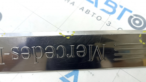 Door sill trim front left outer Mercedes C-class W205 15-21 chrome without backlight, scratches, dents