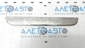 Door sill trim front right outer Mercedes C-class W205 15-21 chrome without backlight, bumps, dents