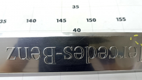 Door sill trim front right outer Mercedes C-class W205 15-21 chrome without backlight, bumps, dents