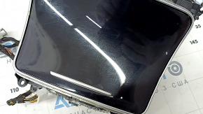 Box pocket central console with cup holders Mercedes C-class W205 15-18 black gloss, peeled chrome, worn
