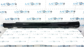 Left threshold Mercedes C-class W205 300/350e/350h/400 15-21 with chrome molding, black, crack, scratches
