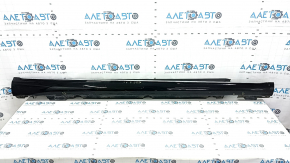 Right threshold Mercedes C-class W205 300/350e/350h/400 15-21 with chrome molding, black, scratches