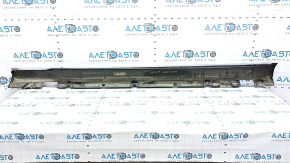 Right threshold Mercedes C-class W205 300/350e/350h/400 15-21 with chrome molding, black, scratches