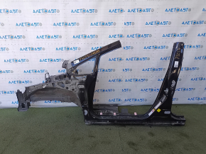Front left quarter Toyota Prius 30 10-15 sawed off, with central pillar, black,