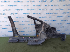 Front left quarter Toyota Prius 30 10-15 sawed off, with central pillar, black,