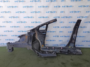Front right quarter Toyota Prius 30 10-15 sawed off, with central pillar, black