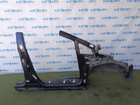 Front right quarter Toyota Prius 30 10-15 sawed off, with central pillar, black