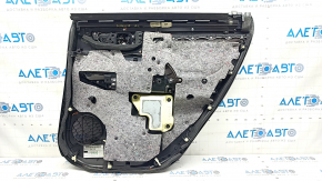 Door trim card rear left Toyota Highlander 17-19 black, insert dark red, gray molding, with curtain, scratches