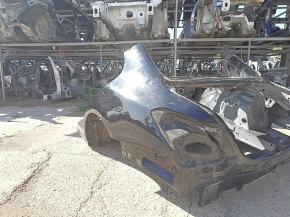 Quarter wing rear left Mercedes C-class W205 15-21 on the body, black, butt