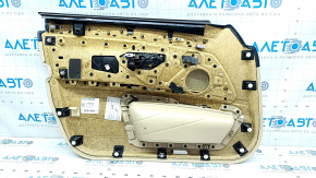 Door trim card front right BMW 5 F10 11-16 leather Dakota beige, scratches, cracks, worn handle