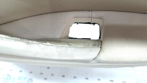 Door trim card rear right BMW 5 F10 11-16 leather Dakota beige without curtain, scratches, cracks, worn handle, butt
