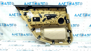 Door trim card rear right BMW 5 F10 11-16 leather Dakota beige without curtain, scratches, cracks, worn handle, butt