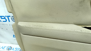Door trim card front left BMW 5 F10 11-16 leather Dakota beige, dented, worn leather, scratches