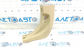 Front pillar trim lower left BMW 5 F10 11-16 beige oyster, scratch, broken mount