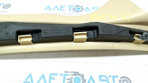 Door sill trim inner rear left BMW 5 F10 11-16 beige oyster, broken fasteners, worn